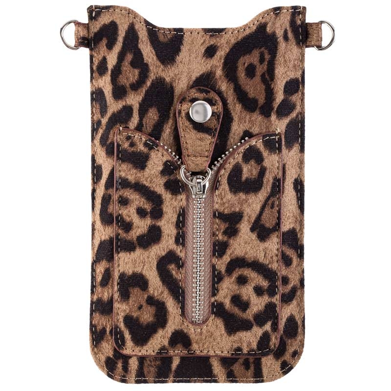 Peter Jäckel OHLALA! NECKLACE Universal 6.5" Case mit Strap Leopard