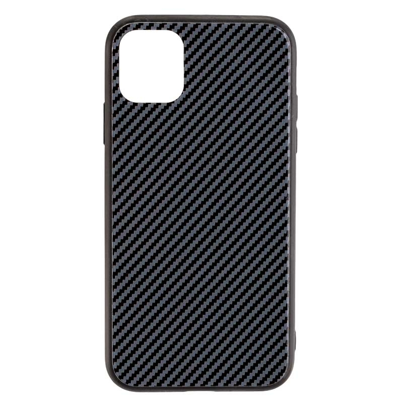 Peter Jäckel COMMANDER Glas Back Cover CARBON Design für Apple iPhone 11 Black