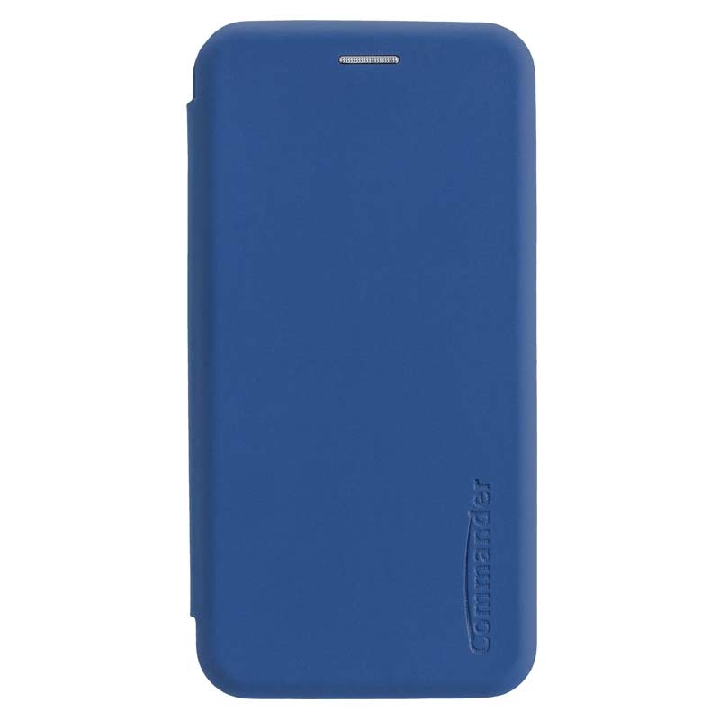 Peter Jäckel COMMANDER Book Case CURVE für Apple iPhone 11 Pro Soft Touch Maritim Blue
