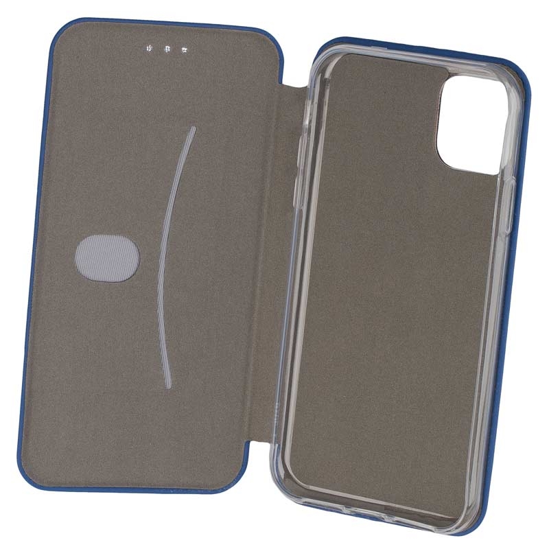 Peter Jäckel COMMANDER Book Case CURVE für Apple iPhone 11 Pro Max Soft Touch Maritim Blue