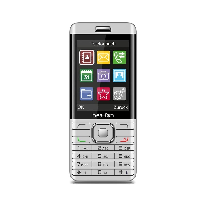 Beafon Classic Line C350 Handy Dual-SIM silber