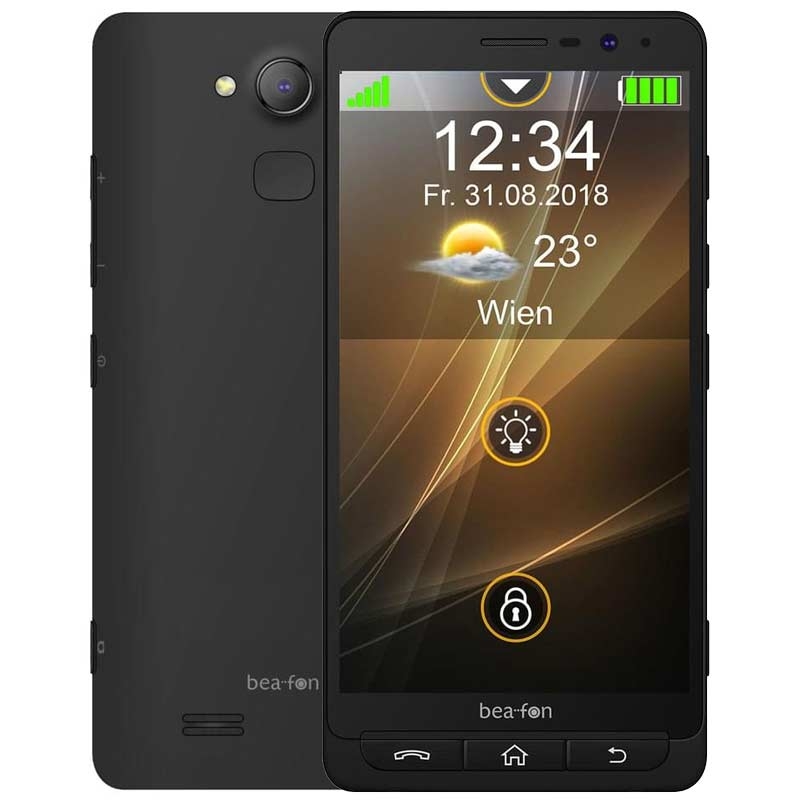 Beafon M5 Smartphone Senioren-Handy schwarz Notruffunktion