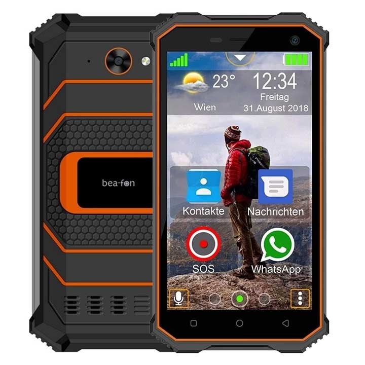 Beafon X5 Smartphone Outdoor-Handy schwarz/orange