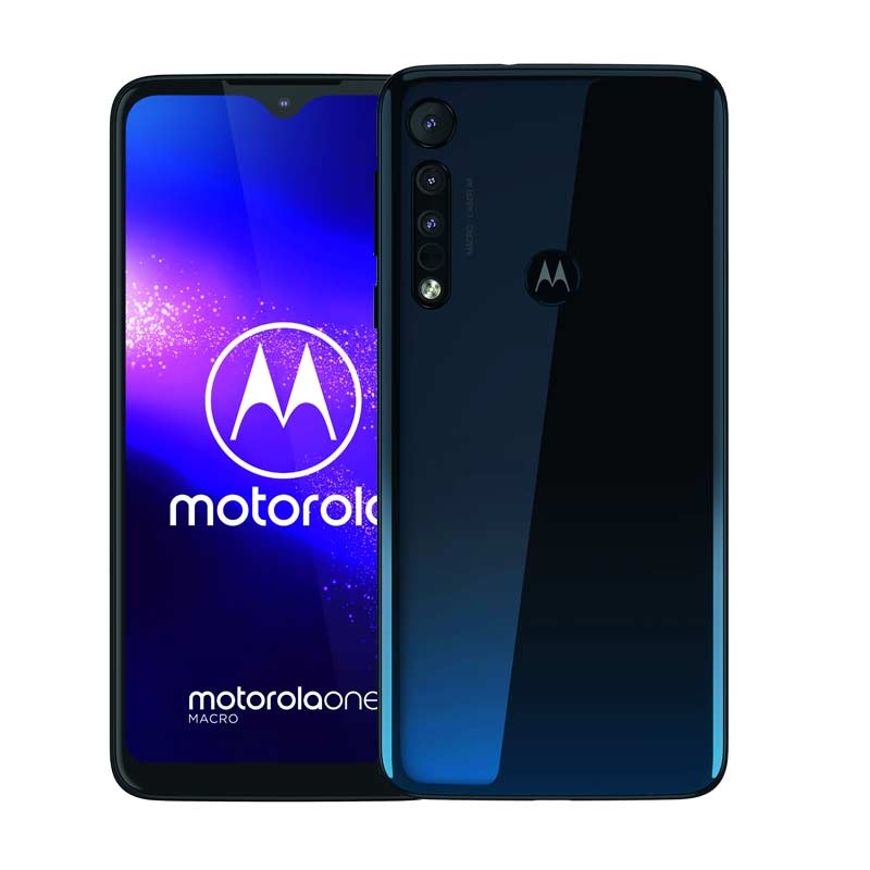 Motorola One Macro Dual-Sim Smartphone Dunkelblau
