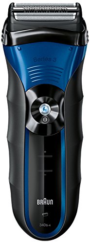 Braun Series 3 340s-4 elektrischer Rasierer / Rasierapparat (Elektrorasierer einsetzbar als Trockenrasierer und Nassrasierer (Wet und Dry)) blau