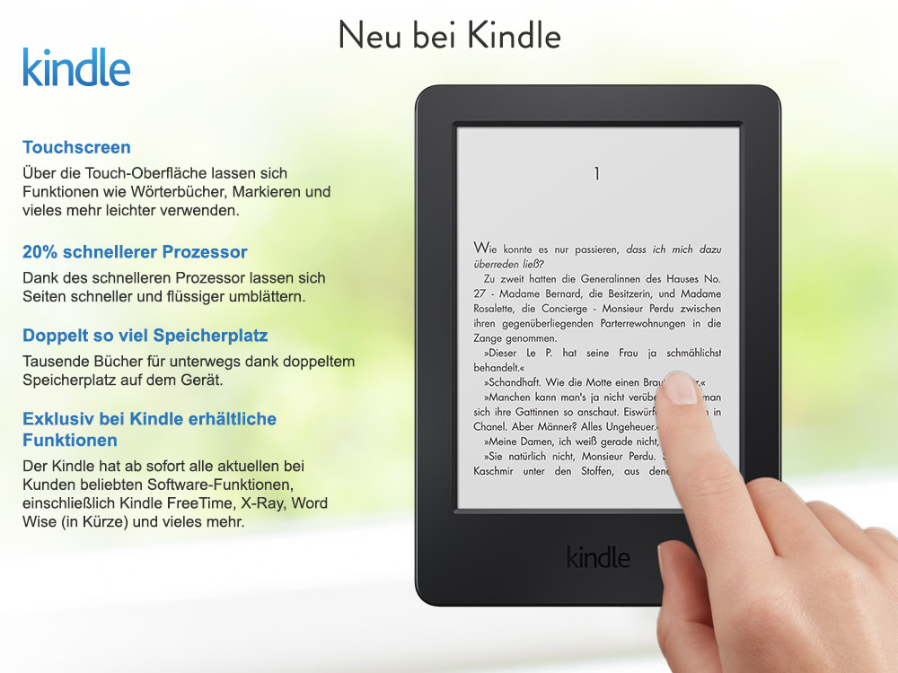 Kindle 4GB WiFi Schwarz (Version 2014)