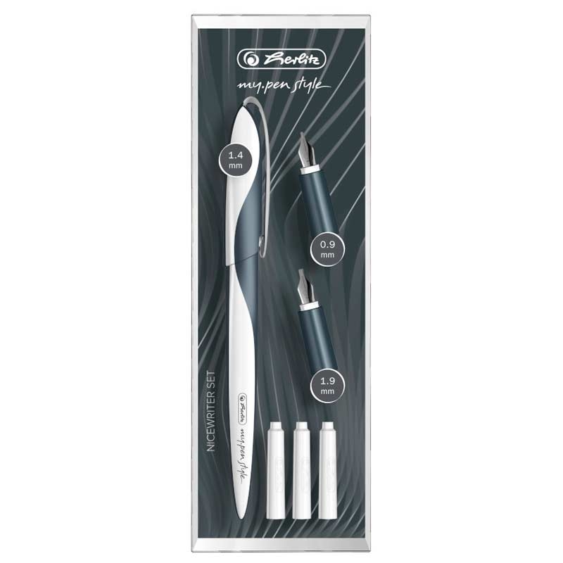 Herlitz 11360286 Nicewriter Set my.pen style, Dark Shale