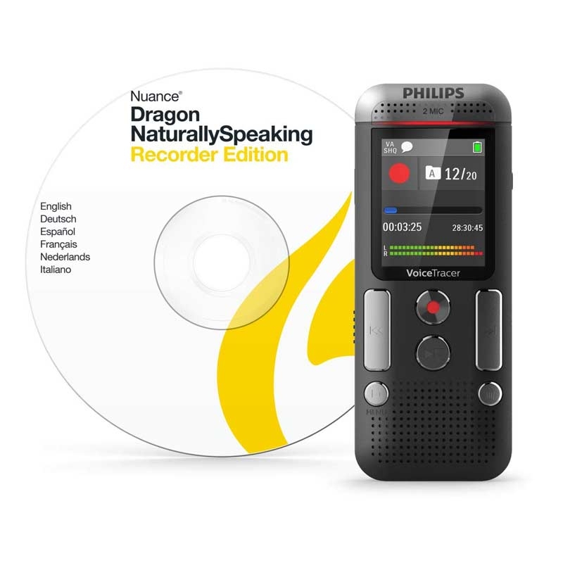 Philips DVT2710 Diktiergerät inkl. Spracherkennungs-Software 8 GB