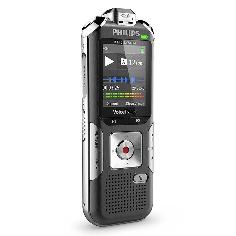 Philips DVT6010 Diktiergerät mit Metallgehäuse 8 GB