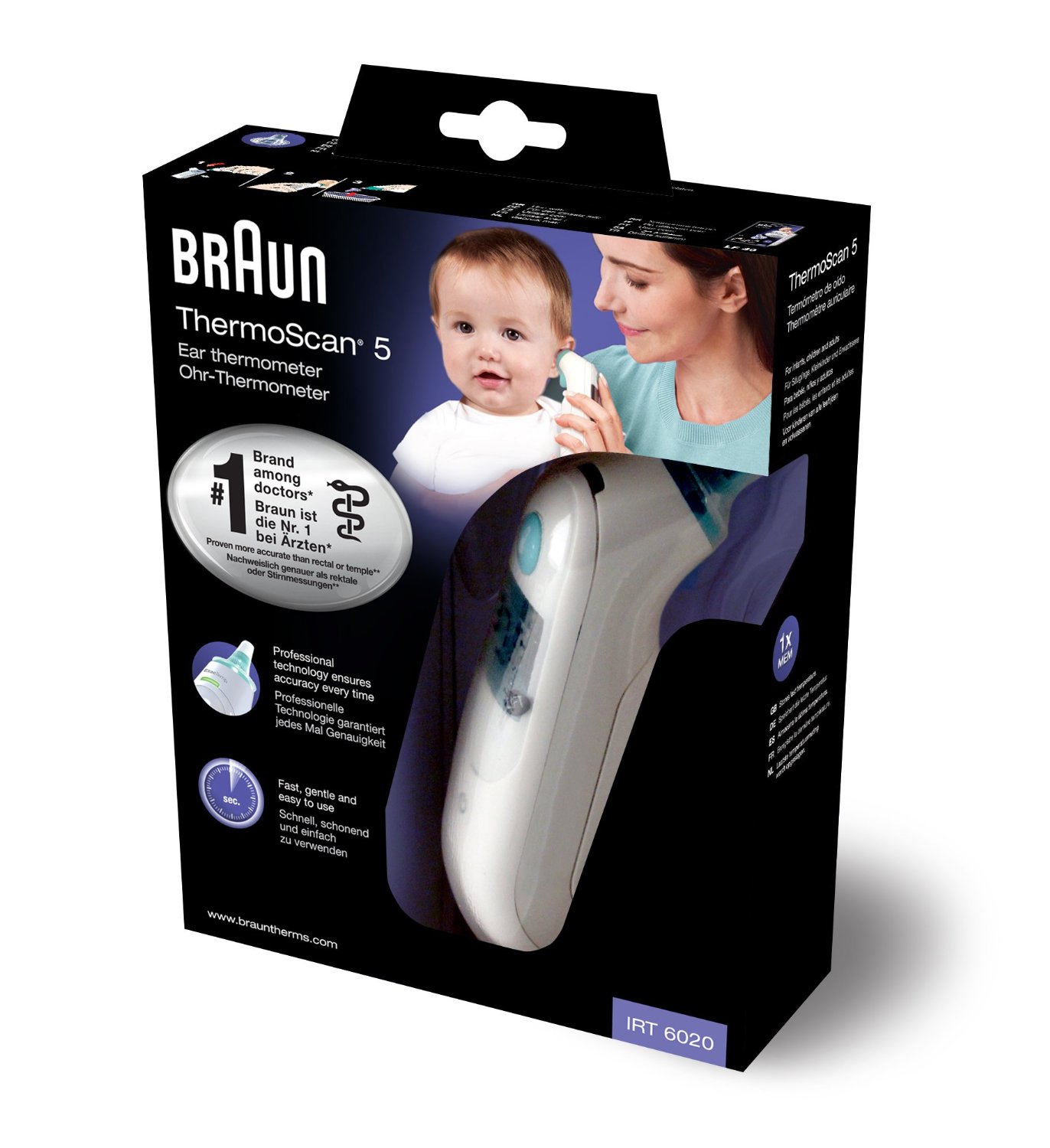 Braun IRT6020 Thermo Scan 5 Infrarot Ohrthermometer