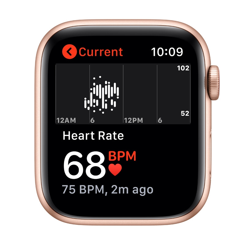 Apple Watch SE (GPS + Cellular) 44 mm Aluminium gold mit Sportarmband sandrosa