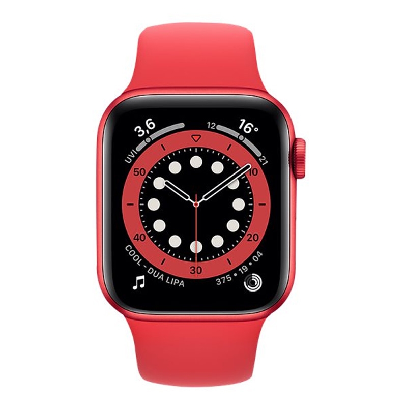 Apple Watch Series 6 (GPS + Cellular) 40mm Aluminium rot mit Sportarmband rot (2. Wahl)