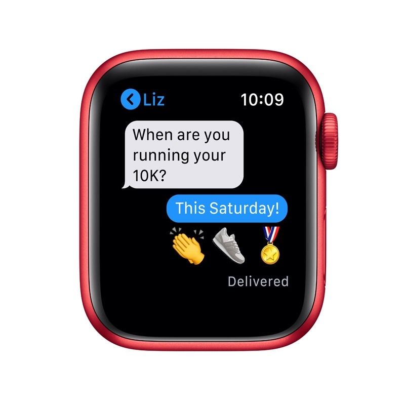 Apple Watch Series 6 (GPS + Cellular) 40mm Aluminium rot mit Sportarmband rot