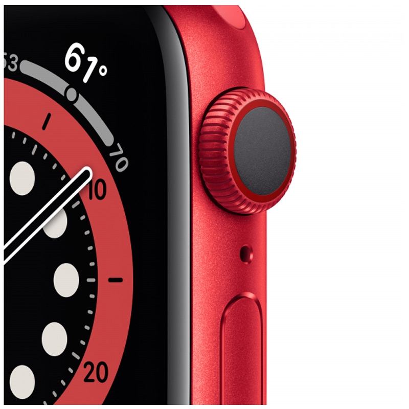 Apple Watch Series 6 (GPS + Cellular) 40mm Aluminium rot mit Sportarmband rot