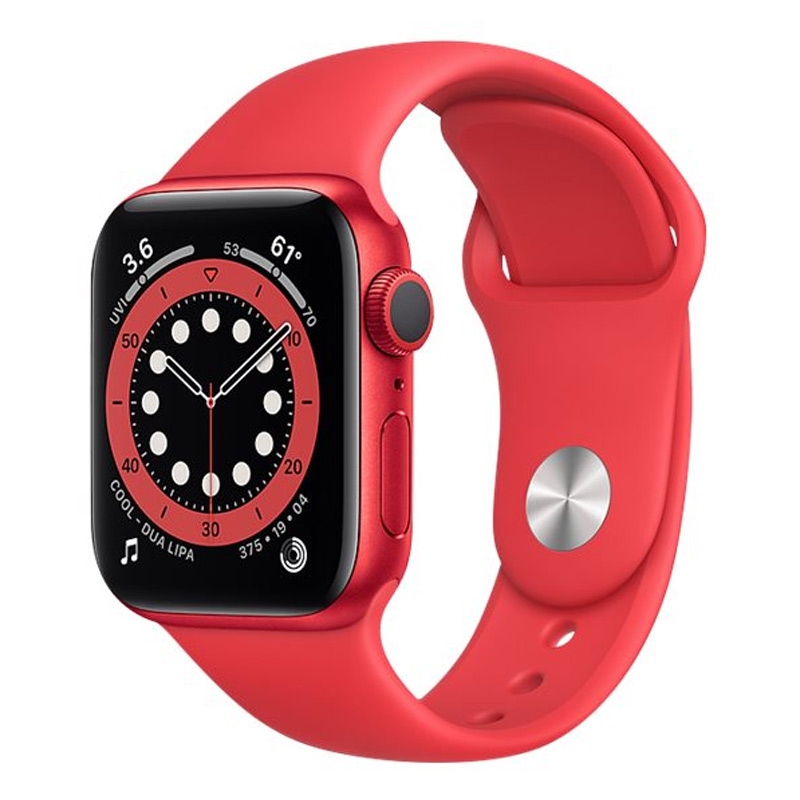 Apple Watch Series 6 (GPS + Cellular) 40mm Aluminium rot mit Sportarmband rot