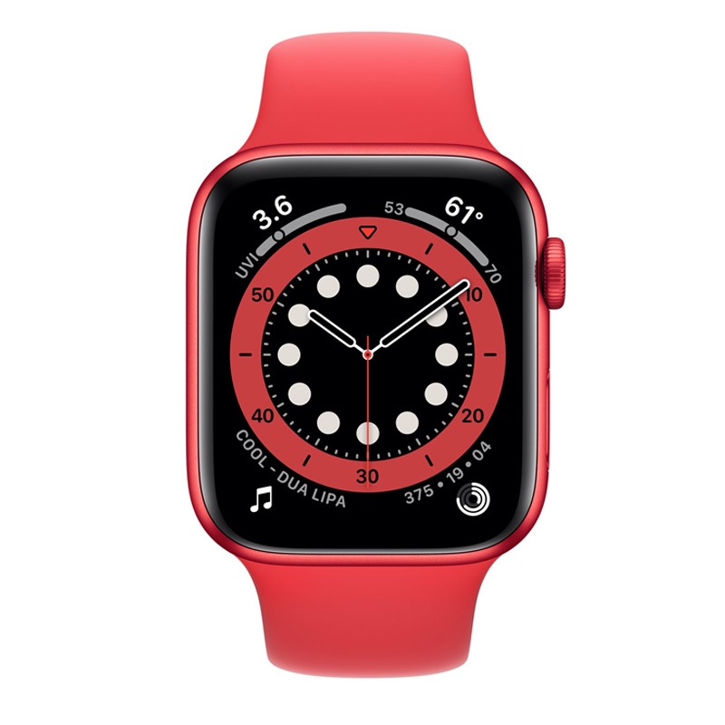 Apple Watch Series 6 (GPS + Cellular) 44m Aluminium rot mit Sportarmband rot