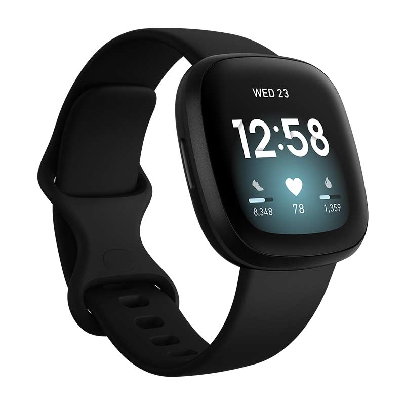 Fitbit Versa 3 Gesundheits- & Fitness-Smartwatch mit GPS schwarz