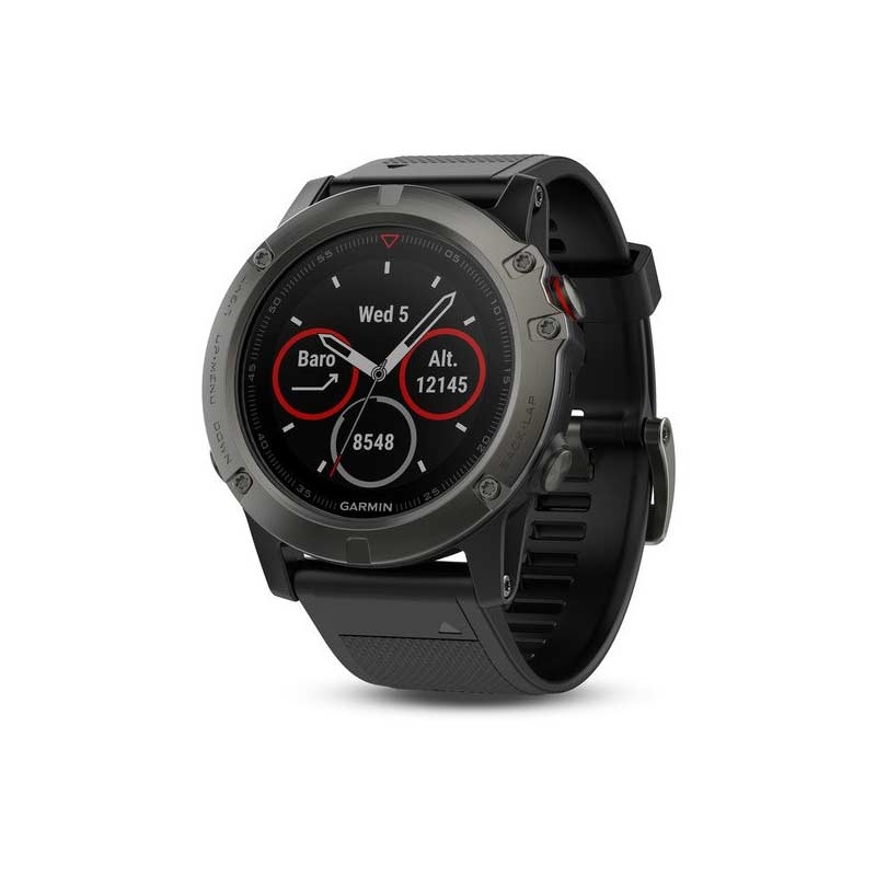Garmin fenix 5X saphir grau mit schwarzem Armband 51mm