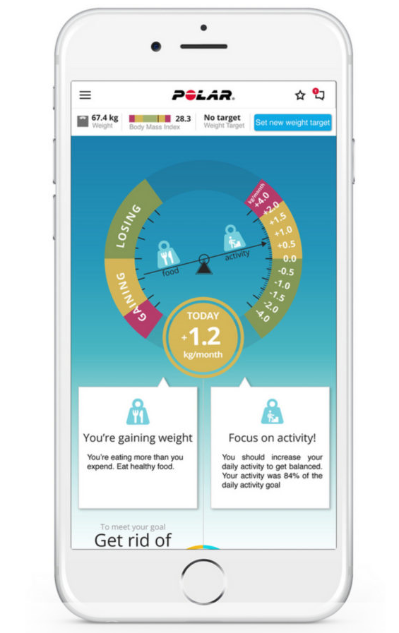 Polar Balance Fitnesswaage weiß