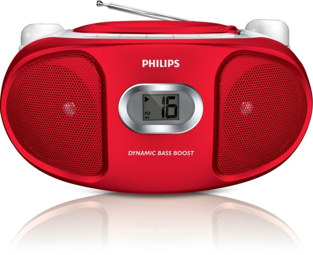 Philips AZ 105R/12 Radio-CD-Player rot