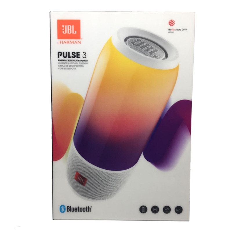 JBL Pulse 3 Tragbarer Bluetooth-Lautsprecher weiß