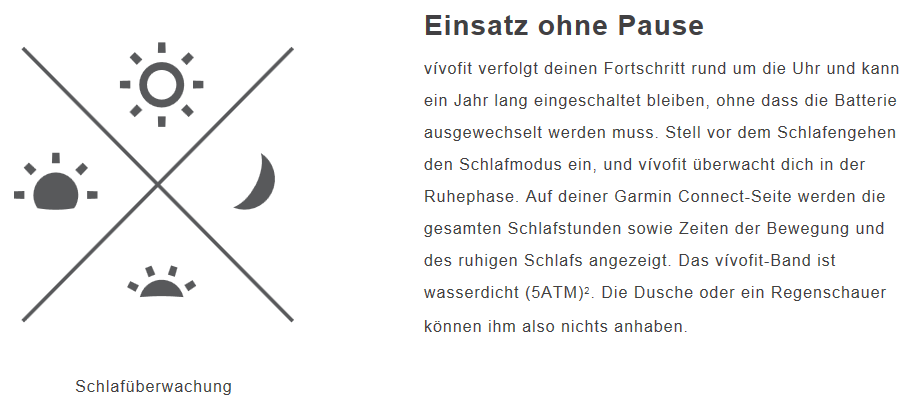 Garmin vivofit grün Fitnessband Ausstellungsgerät