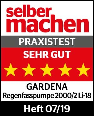 GARDENA 1749-61 Set Regenfasspumpe 2000/2 Li-18