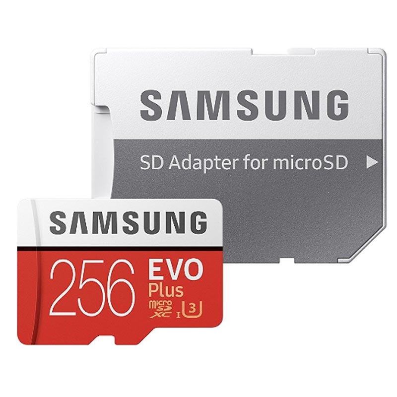 Samsung EVO+ 256GB microSDXC Card 2017 100MB/s + Adapter