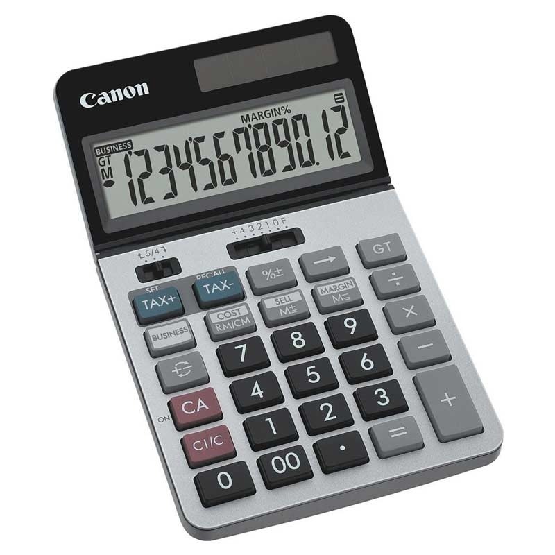 Canon KS-1220TSG Taschenrechner (ergonomische/große Tasten) silber