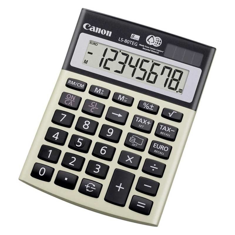 Canon LS-80TEG Umwelt Taschenrechner grau/gold