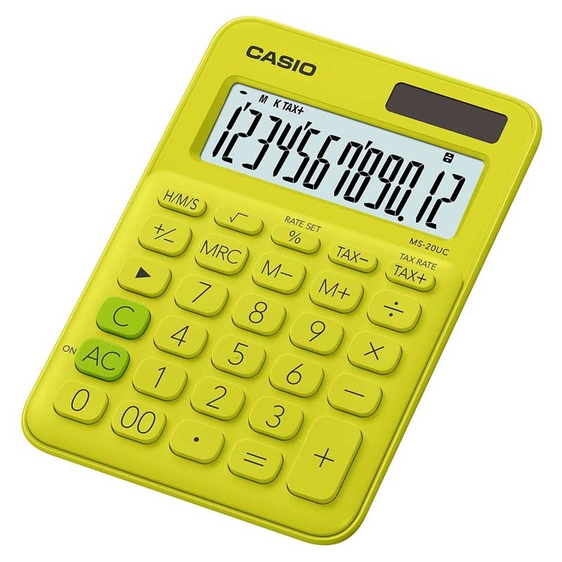 Casio MS-20UC-YG Einfacher Taschenrechner gelb