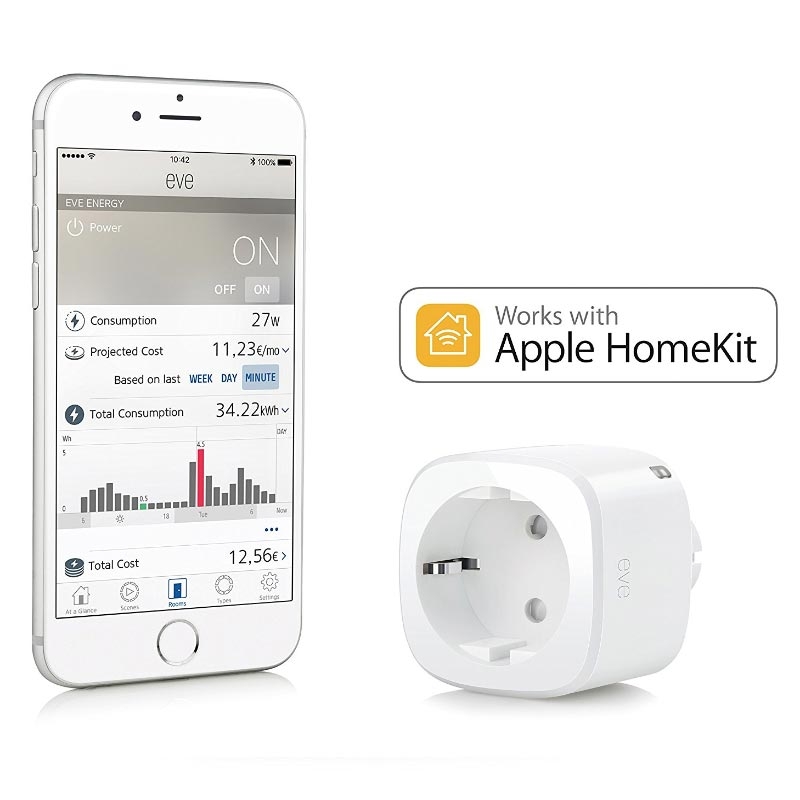 Elgato Eve Energy Funksteckdose mit Strommesssensor und Schalter Apple HomeKit-Unterstützung