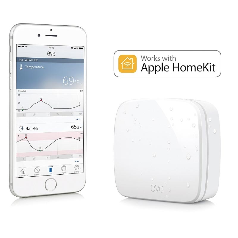 Elgato Eve Weather - Kabelloser Außensensor mit Apple HomeKit-Unterstützung
