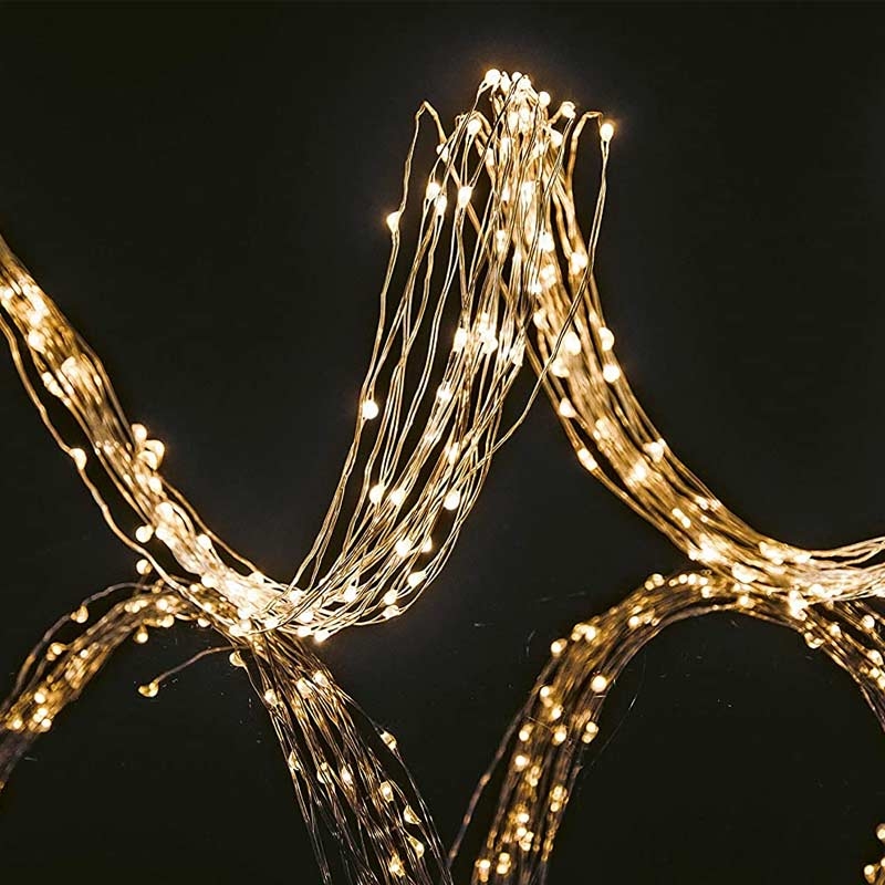 Hellum 192-tlg. LED-Kupferkabel Girlande 12 Stränge