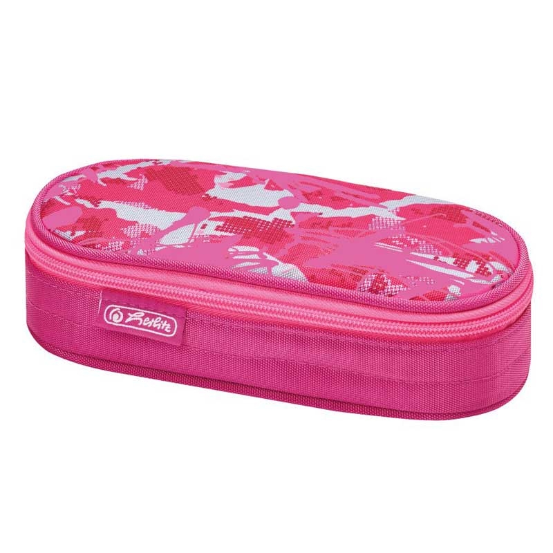 Herlitz Be.Bag Airgo Faulenzer Etui, Federmäppchen Camouflage pink