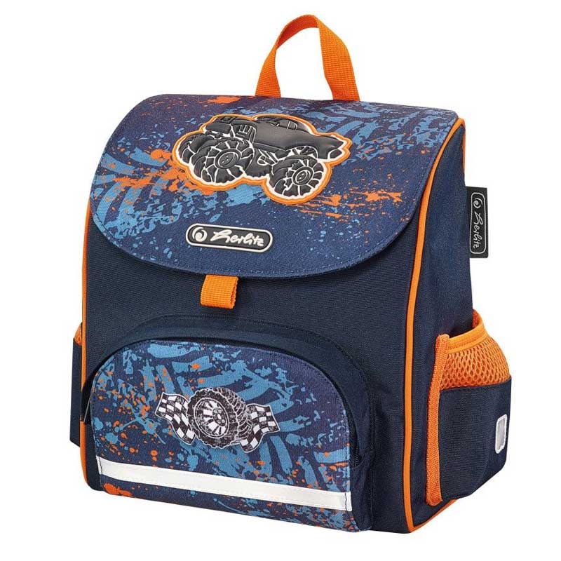 Herlitz Mini Soft Bag Vorschulranzen, Kinder Rucksack 4 Liter Monster Truck