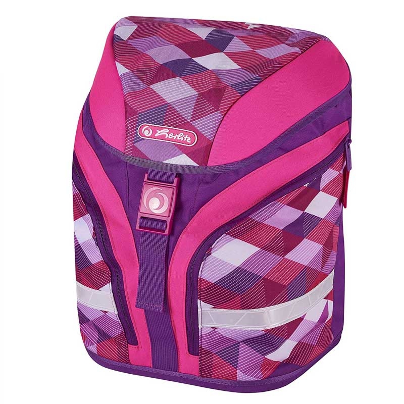 Herlitz Motion Plus Schulrucksack, Grundschulranzen 18 Liter Pink Cubes
