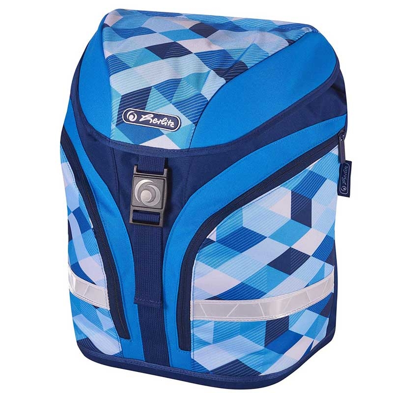 Herlitz Motion Plus Schulrucksack, Grundschulranzen 18 Liter Blue Cubes