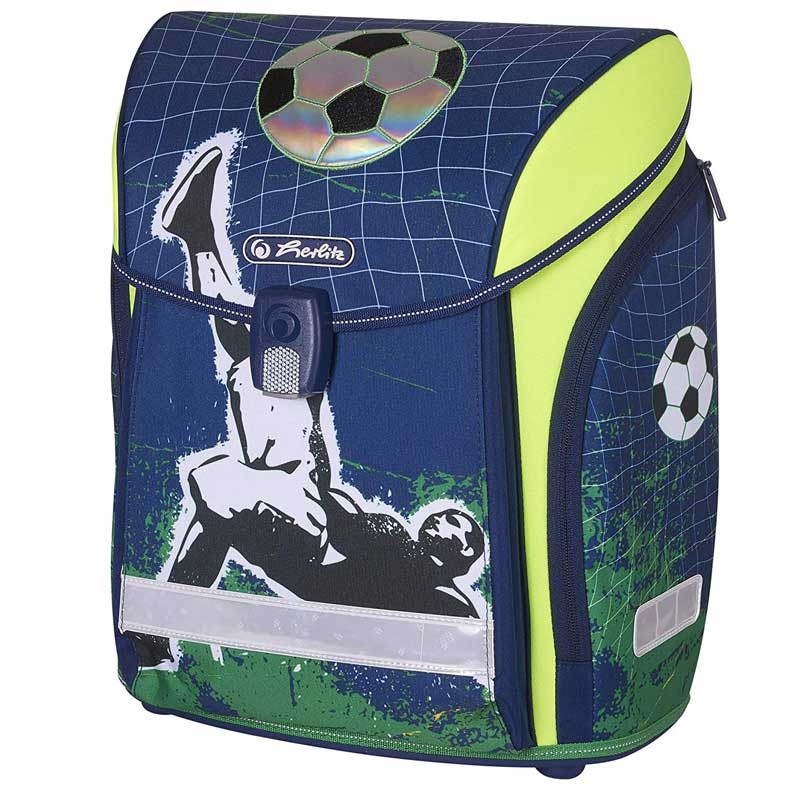 Herlitz Midi Plus Schulranzen, Grundschulranzen 16 Liter Fußball