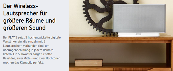 SONOS PLAY:5 Audio-Player schwarz