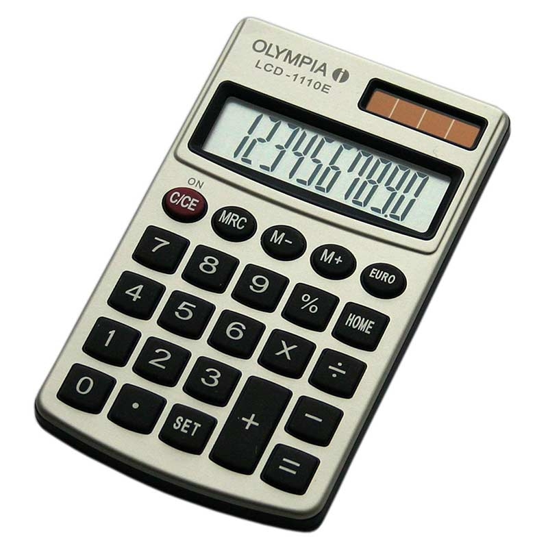 Olympia LCD 1110 E Taschenrechner mit Metallgehäuse - silber