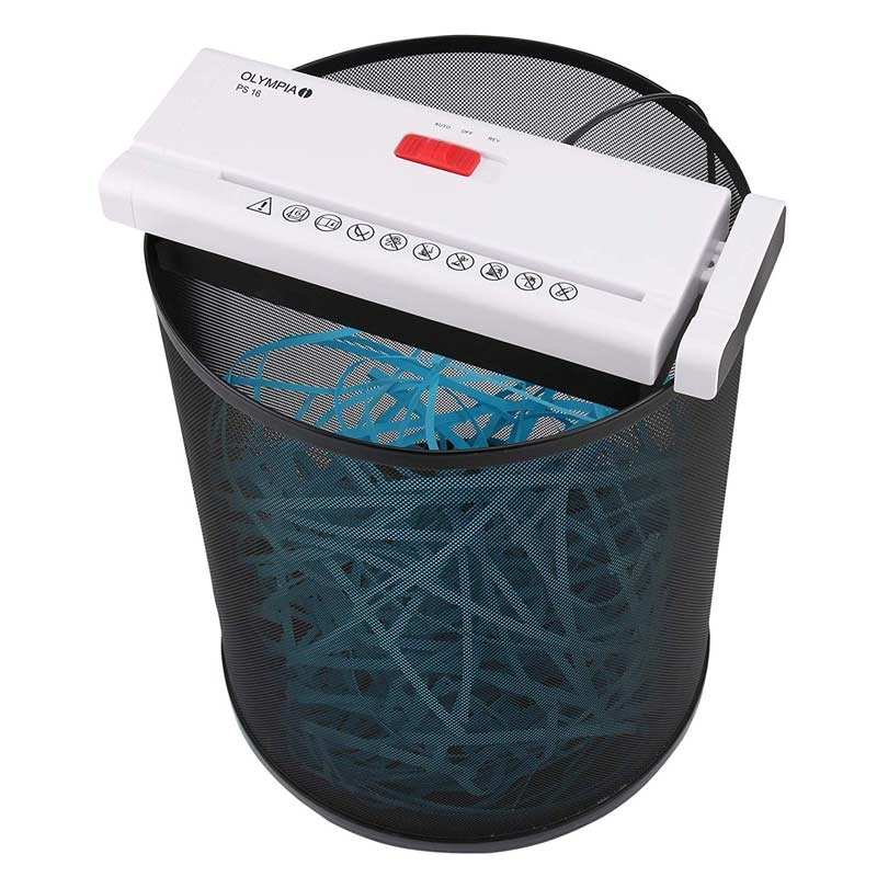 Olympia PS 16 Aktenvernichter Aufsatz mit Streifenschnitt P2 - weiß