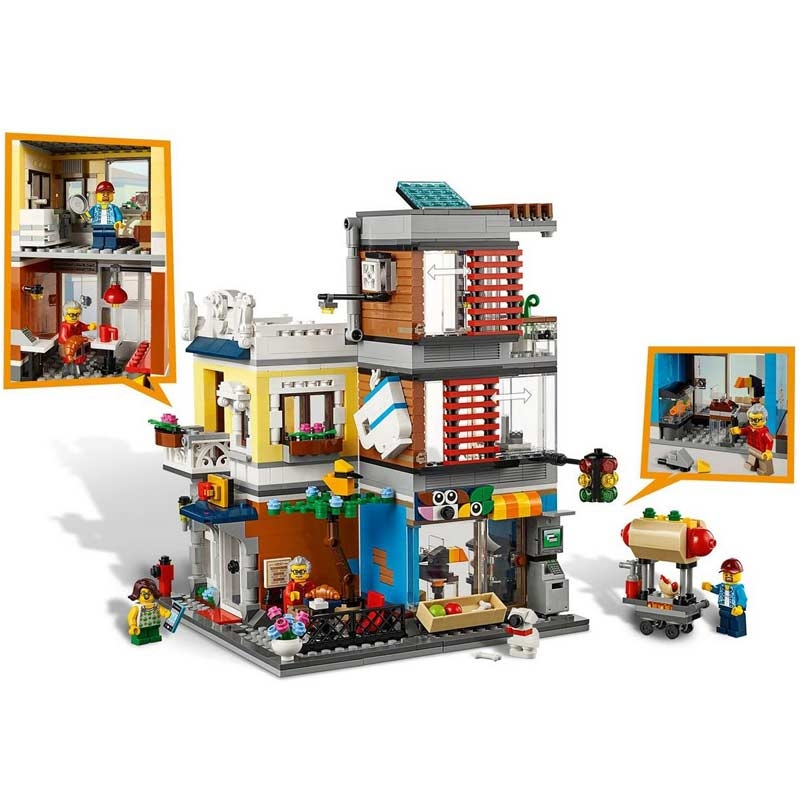 LEGO Creator 31097 Stadthaus mit Zoohandlung & Café