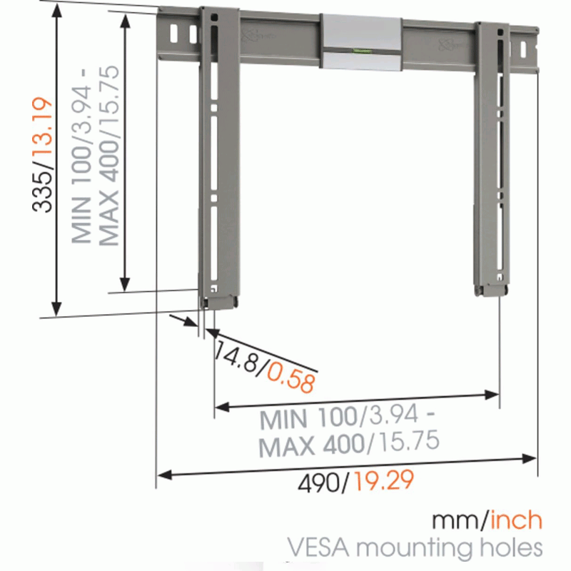 Vogel's THIN 205 TV-Wandhalterung für 66-140 cm (26-55 Zoll) Fernseher 400x400 Ausstellungsgerät