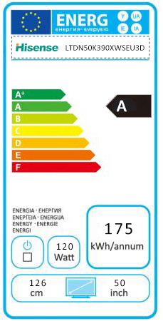 Hisense LTDN50K390XWSEU3D 126cm (50 Zoll) LED-TV