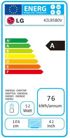 LG 42 LB580V 42 Zoll (106cm) LED-Ferseher
