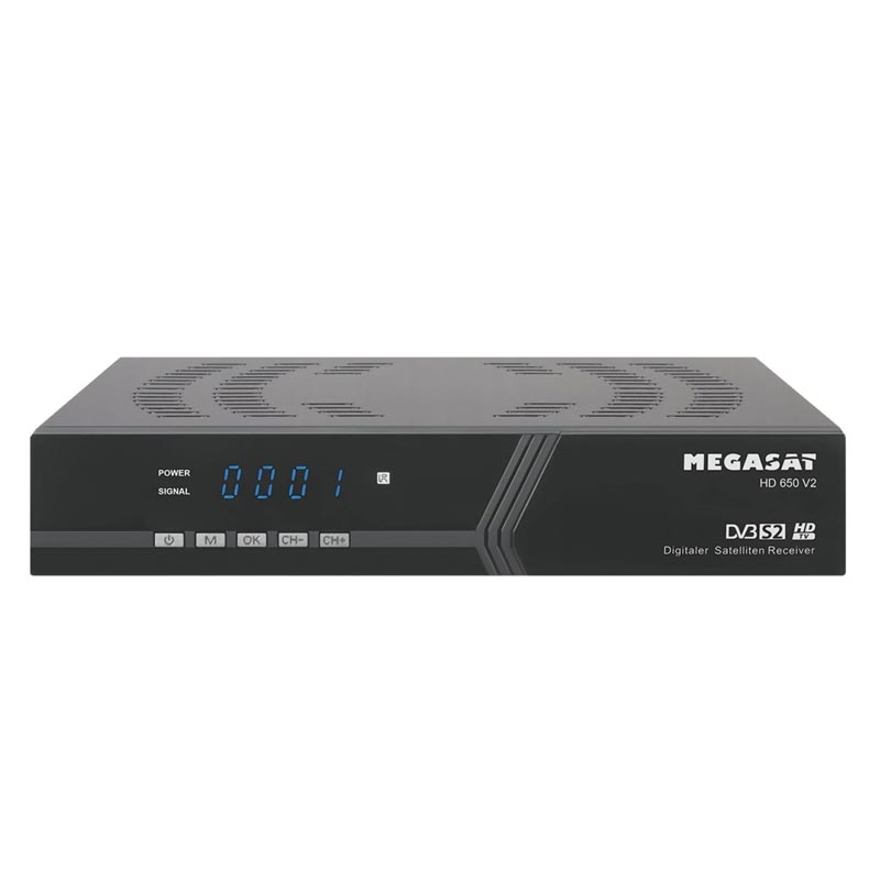 Megasat HD 650 V2 Receiver schwarz Set-Top-Box DVB-S DVB-S2 NEU