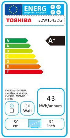 Toshiba 32W1543DG 80cm (32 Zoll) LED-TV