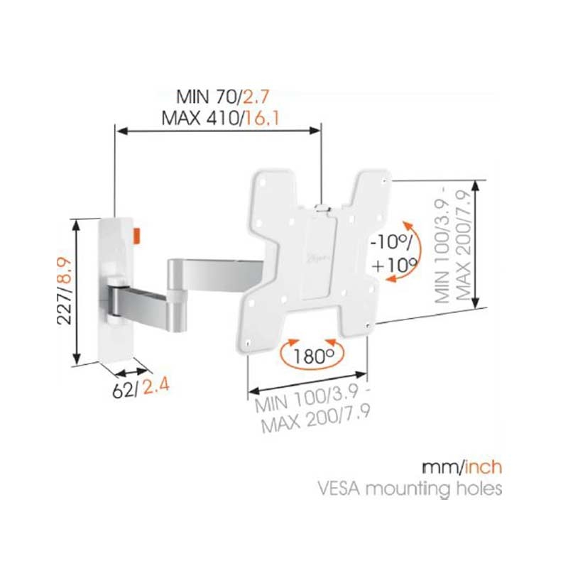Vogels´s WALL 2145 TV-Wandhalterung weiß (2.Wahl)