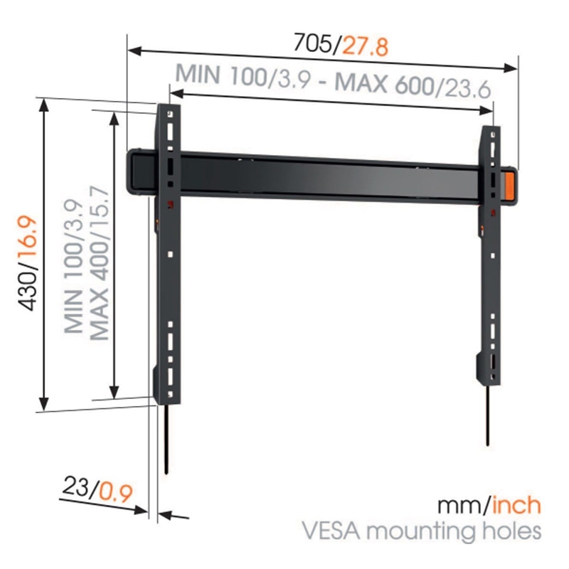 Vogel's WALL 3305 TV-Wandhalterung für 40-100 Zoll Fernseher